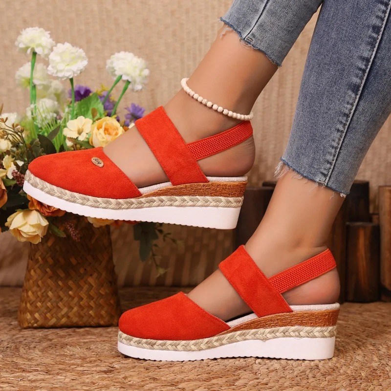 Wedge Espadrille Women - صنادل نسائية بكعب ويدج مغلقة من