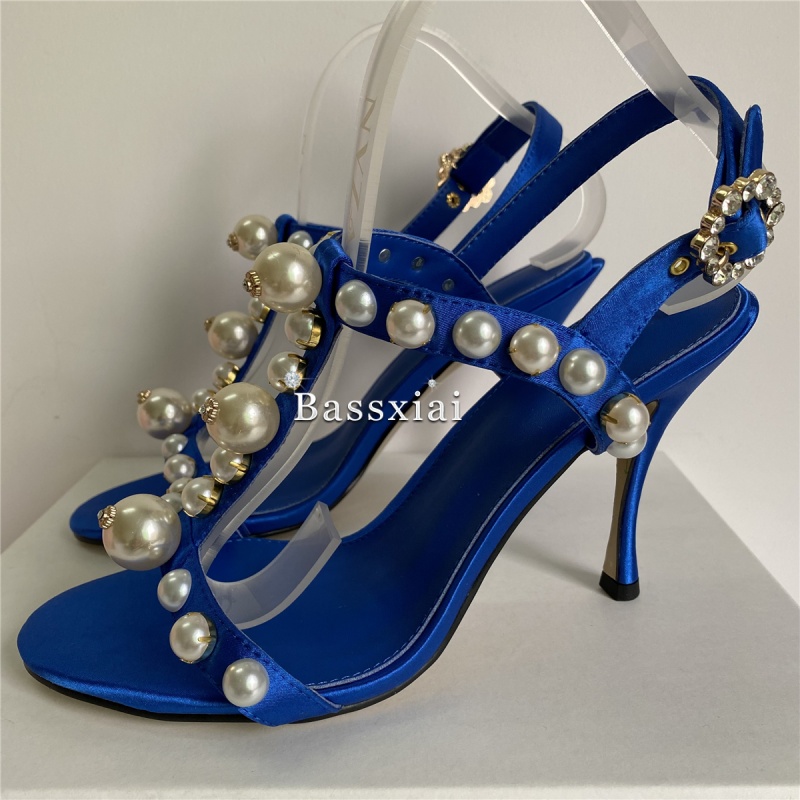 لؤلؤة حبة ديكور T-حزام خنجر كع - مراجعة Sandal Strappy Heeled وسعره