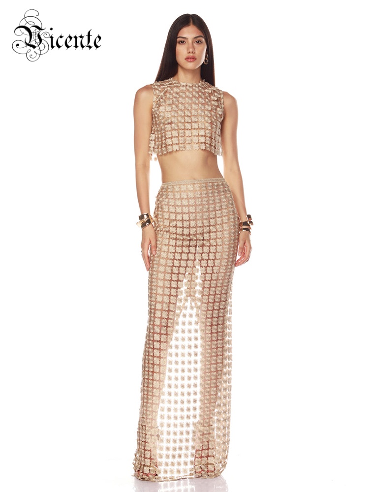 طقم بلوزة قصيرة وتنورة شفافة ب - مراجعة Crop Top Crochet وسعره
