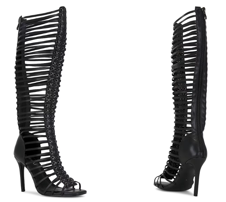 حذاء نسائي أسود بكعب ستيليتو و - مراجعة Sandal Strappy Heeled وسعره