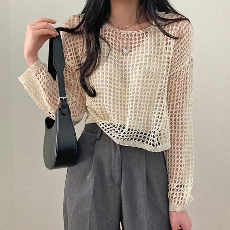 بلوزة كروشيه مفتوحة التصميم بأ - مراجعة Crop Top Crochet وسعره