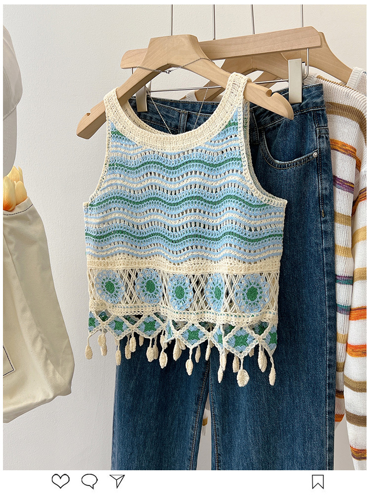 الكروشيه تانك القمم المرأة الج - مراجعة Crop Top Crochet وسعره