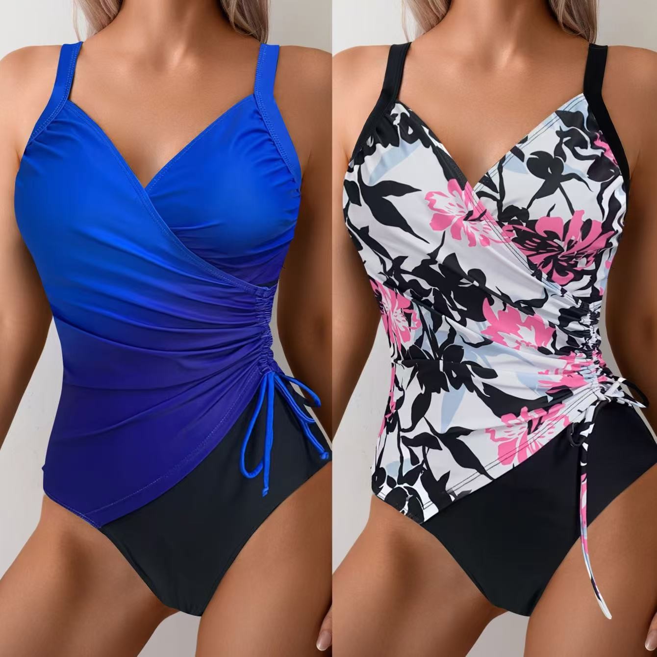 ملابس سباحة نسائية تانكيني للت - مراجعة Swimsuit Bikini Ruched وسعره