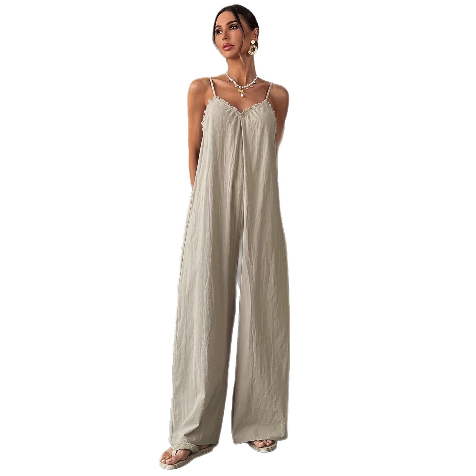 جمبسوت نسائي صيفي بدون أكمام ب - مراجعة Jumpsuit Linen Relaxed وسعره