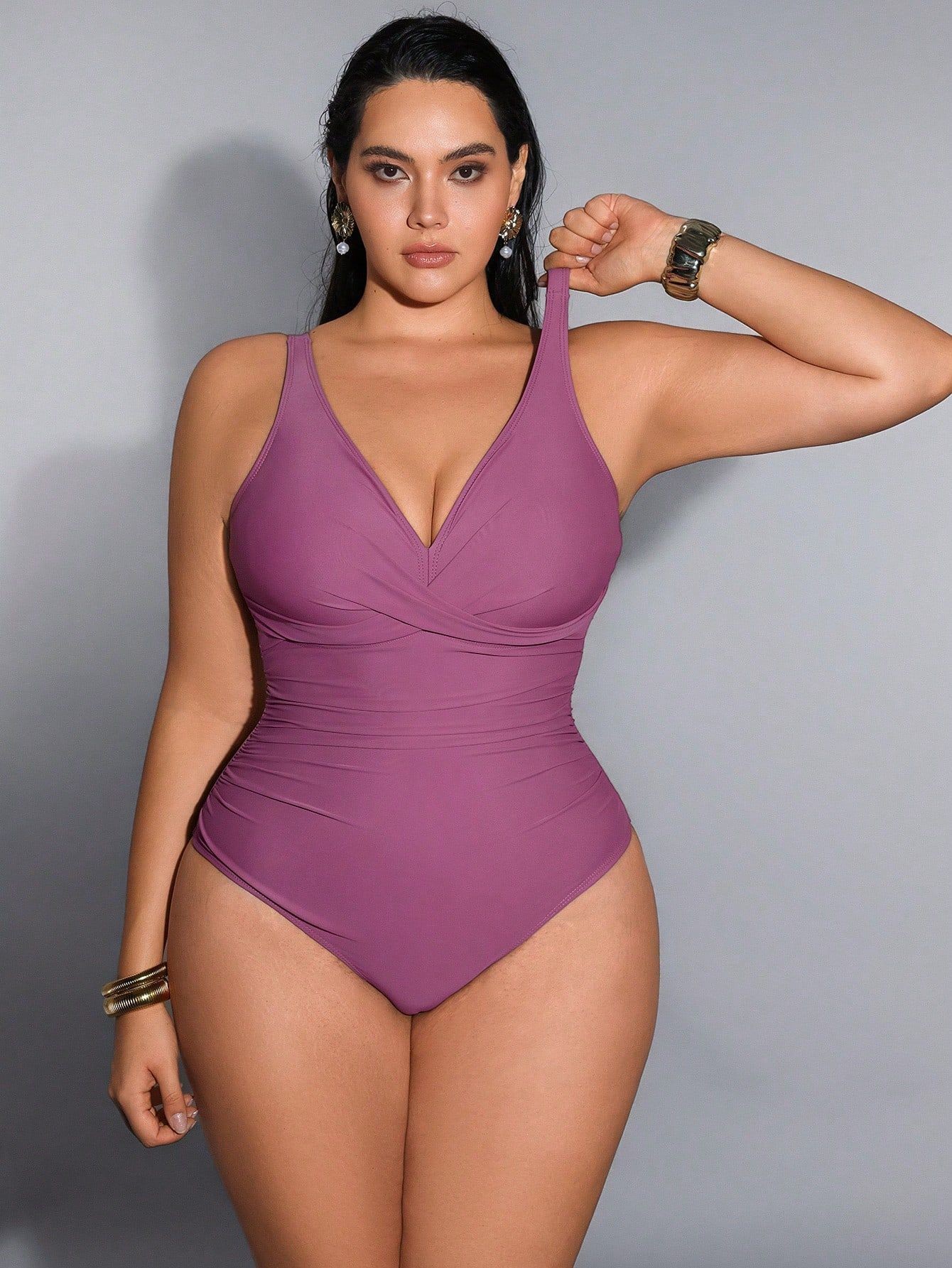 ملابس سباحة نسائية 2026 مقاس ك - مراجعة Swimsuit Bikini Ruched وسعره